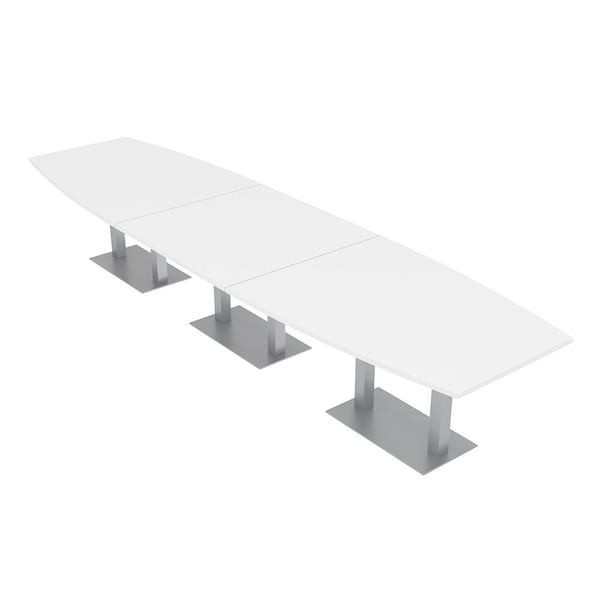 45 in W, 165.75 in L, 29 in H, Engineered Wood Top, White